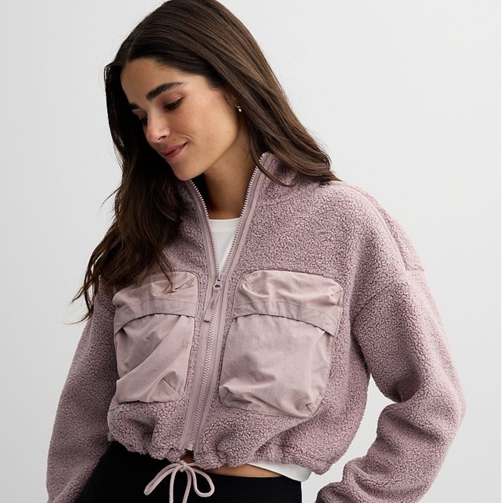NWT FLX Mix Media Cropped Jacket